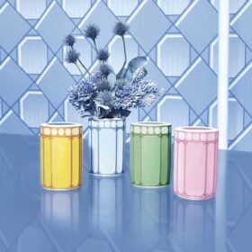 Signum-vaas van porselein, medium, blauw Signum-vaas van porselein, medium, blauw