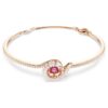 Slangenarmband met gemengde slijpvormen, Jaar van de Slang, rood, roségoudkleurig verguld Slangenarmband met gemengde slijpvormen, Jaar van de Slang, rood, roségoudkleurig verguld