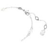 Slangenarmband met kristallen parel, gemengde slijpvormen, Jaar van de Slang, wit, gerhodineerd Slangenarmband met kristallen parel, gemengde slijpvormen, Jaar van de Slang, wit, gerhodineerd