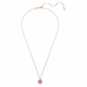 Slangenhanger met gemengde slijpvormen, Jaar van de Slang, rood, roségoudkleurig verguld Slangenhanger met gemengde slijpvormen, Jaar van de Slang, rood, roségoudkleurig verguld