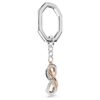 Sleutelhanger Infinity, wit, gemengde metalen afwerking Sleutelhanger Infinity, wit, gemengde metalen afwerking