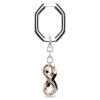 Sleutelhanger Infinity, wit, gemengde metalen afwerking Sleutelhanger Infinity, wit, gemengde metalen afwerking