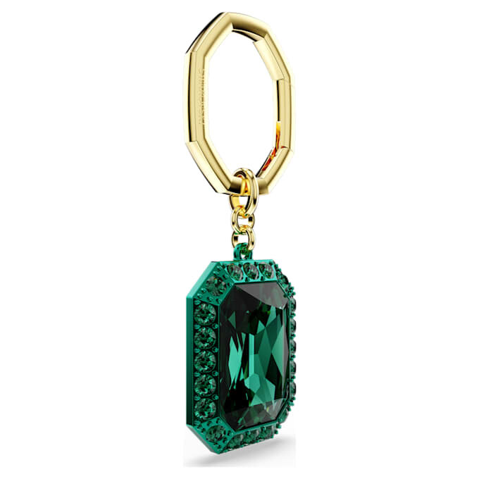 Sleutelhanger met achthoekige slijpvorm, groen, gemengde metalen afwerking Sleutelhanger met achthoekige slijpvorm, groen, gemengde metalen afwerking