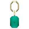 Sleutelhanger met achthoekige slijpvorm, groen, gemengde metalen afwerking Sleutelhanger met achthoekige slijpvorm, groen, gemengde metalen afwerking