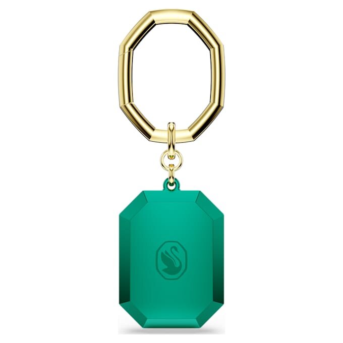 Sleutelhanger met achthoekige slijpvorm, groen, gemengde metalen afwerking Sleutelhanger met achthoekige slijpvorm, groen, gemengde metalen afwerking