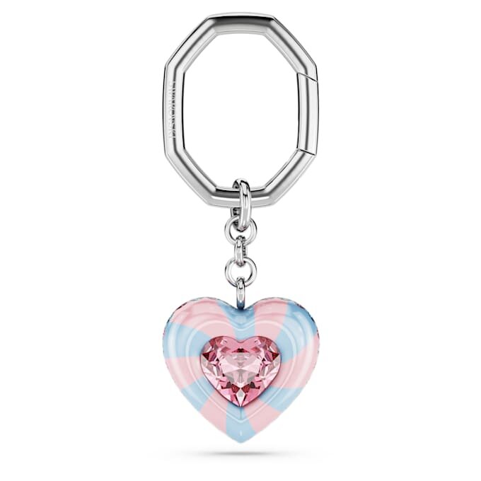 Sleutelhanger met hartvormige uitsnede, hart, veelkleurig, gerhodineerd Sleutelhanger met hartvormige uitsnede, hart, veelkleurig, gerhodineerd