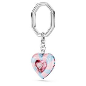Sleutelhanger met hartvormige uitsnede, hart, veelkleurig, gerhodineerd