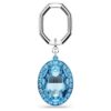 Sleutelhanger met ovale slijpvorm, blauw, gemengde metalen afwerking Sleutelhanger met ovale slijpvorm, blauw, gemengde metalen afwerking