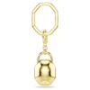 Sleutelhanger met ovale slijpvorm, wit, verguld Sleutelhanger met ovale slijpvorm, wit, verguld