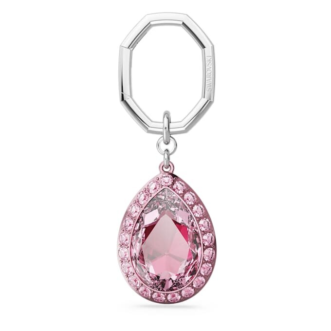 Sleutelhanger met peervormige steen, roze Sleutelhanger met peervormige steen, roze
