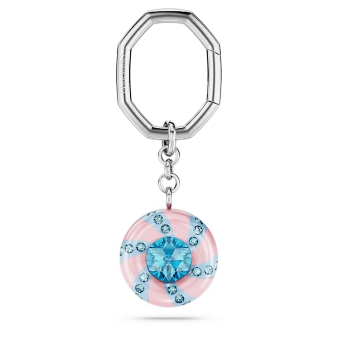 Sleutelhanger met ronde vorm, veelkleurig, gerhodineerd Sleutelhanger met ronde vorm, veelkleurig, gerhodineerd