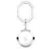 Sleutelhanger met ronde vorm, wit, gerhodineerd Sleutelhanger met ronde vorm, wit, gerhodineerd