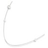 Snake Strandage Crystal Pearl, gemengde slijpvormen, Jaar van de Slang, wit, gerhodineerd