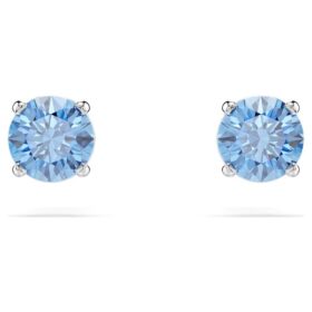 Stilla Attract oorbellen met ronde slijpvorm, blauw, gerhodineerd