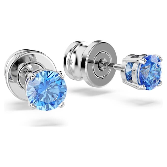Stilla Attract oorbellen met ronde slijpvorm, blauw, gerhodineerd Stilla Attract oorbellen met ronde slijpvorm, blauw, gerhodineerd