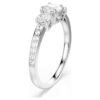 Stilla Attract-ring met ronde slijpvorm, wit, zilverkleurige afwerking Stilla Attract-ring met ronde slijpvorm, wit, zilverkleurige afwerking