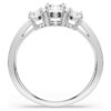 Stilla Attract-ring met ronde slijpvorm, wit, zilverkleurige afwerking Stilla Attract-ring met ronde slijpvorm, wit, zilverkleurige afwerking