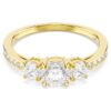 Stilla Attract-ring, ronde slijpvorm, wit, verguld Stilla Attract-ring, ronde slijpvorm, wit, verguld