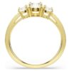 Stilla Attract-ring, ronde slijpvorm, wit, verguld Stilla Attract-ring, ronde slijpvorm, wit, verguld
