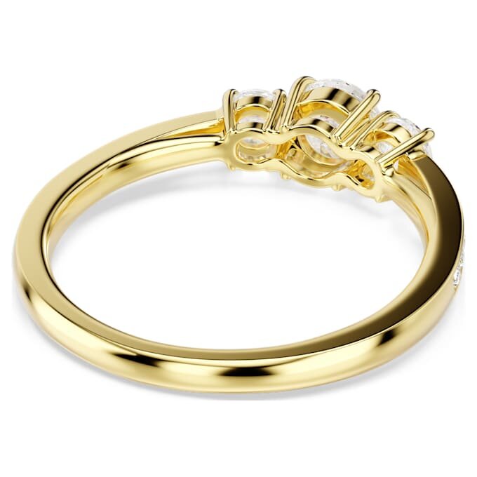 Stilla Attract-ring, ronde slijpvorm, wit, verguld Stilla Attract-ring, ronde slijpvorm, wit, verguld