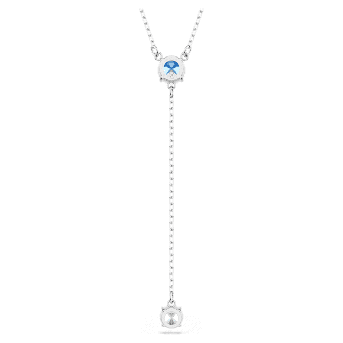 Stilla Attract Y-ketting met ronde slijpvorm, blauw, gerhodineerd Stilla Attract Y-ketting met ronde slijpvorm, blauw, gerhodineerd
