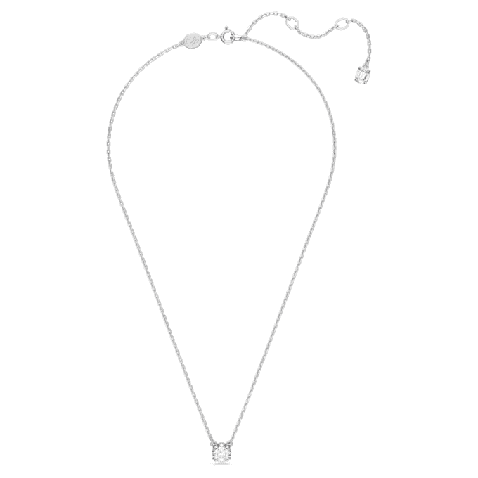 Stilla-hanger met ronde slijpvorm, wit, gerhodineerd Stilla-hanger met ronde slijpvorm, wit, gerhodineerd