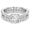 Stilla-ringset (2), ronde slijpvorm, wit, gerhodineerd Stilla-ringset (2), ronde slijpvorm, wit, gerhodineerd