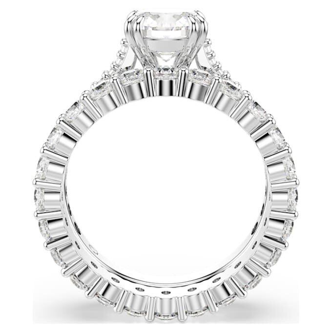Stilla-ringset (2), ronde slijpvorm, wit, gerhodineerd Stilla-ringset (2), ronde slijpvorm, wit, gerhodineerd