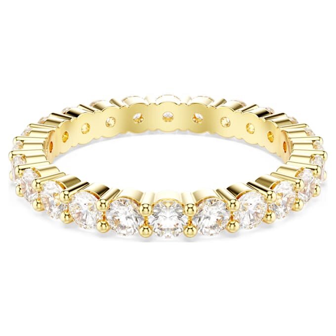 Stilla-ringset (2), ronde slijpvorm, wit, verguld Stilla-ringset (2), ronde slijpvorm, wit, verguld