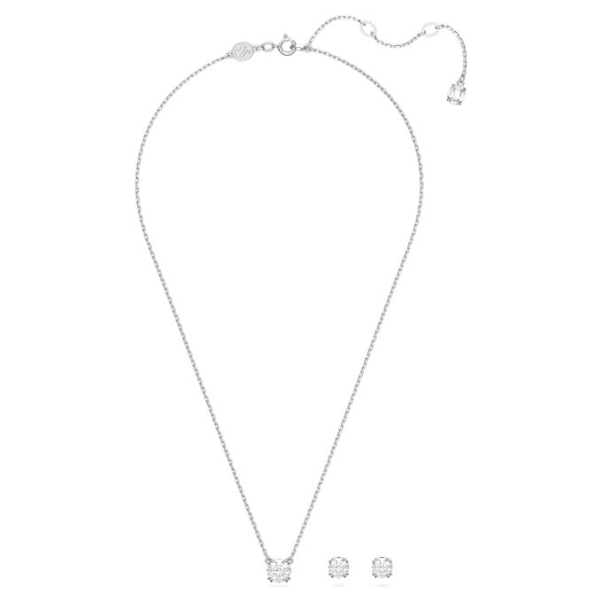 Stilla-set met ronde slijpvorm, wit, gerhodineerd Stilla-set met ronde slijpvorm, wit, gerhodineerd