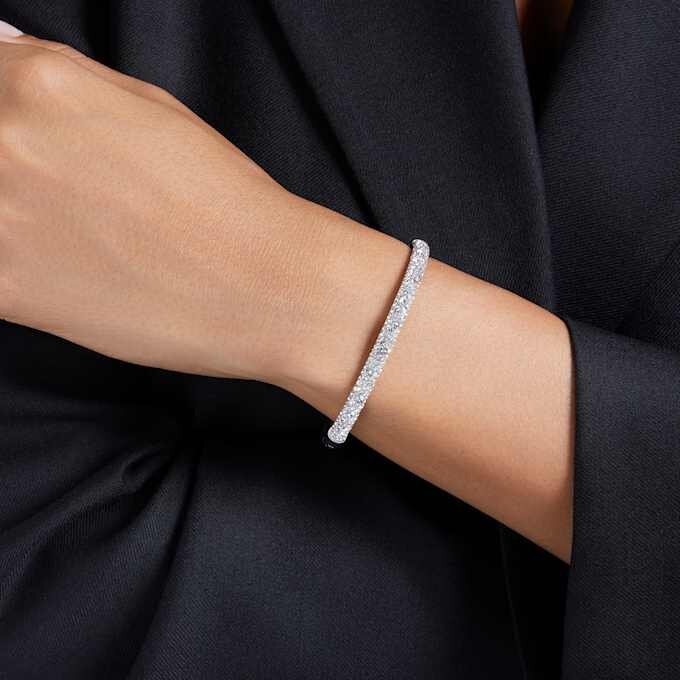 Sublima-armband Snow Pavé, wit, gerhodineerd Sublima-armband Snow Pavé, wit, gerhodineerd
