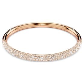 Sublima-armband Snow Pavé, wit, roségoudkleurig verguld