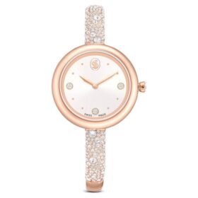 Sublima armbandhorloge, Swiss Made, metalen armband, roségoudkleurig, roségoudkleurige afwerking
