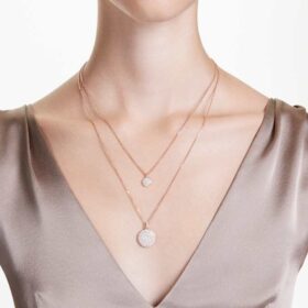 Sublima gelaagde hanger, wit, roségoudkleurig verguld