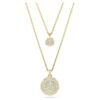 Sublima gelaagde hanger, wit, verguld