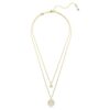 Sublima gelaagde hanger, wit, verguld