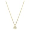 Sublima gelaagde hanger, wit, verguld