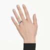 Sublima open ring met gemengde slijpvormen, wit, geruteniumverguld Sublima open ring met gemengde slijpvormen, wit, geruteniumverguld