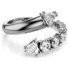 Sublima open ring met gemengde slijpvormen, wit, geruteniumverguld Sublima open ring met gemengde slijpvormen, wit, geruteniumverguld