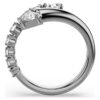 Sublima open ring met gemengde slijpvormen, wit, geruteniumverguld Sublima open ring met gemengde slijpvormen, wit, geruteniumverguld