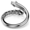 Sublima open ring met gemengde slijpvormen, wit, geruteniumverguld Sublima open ring met gemengde slijpvormen, wit, geruteniumverguld