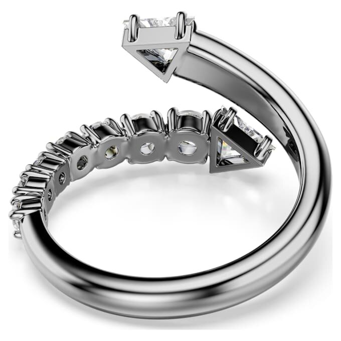 Sublima open ring met gemengde slijpvormen, wit, geruteniumverguld Sublima open ring met gemengde slijpvormen, wit, geruteniumverguld