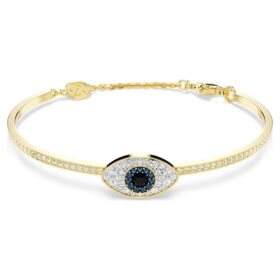 Symbolica-armband met ‘Evil Eye’, blauw, verguld