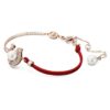Symbolica-armband met kristallen parel, pavé, hoefijzer, wit, roségoudkleurig verguld Symbolica-armband met kristallen parel, pavé, hoefijzer, wit, roségoudkleurig verguld