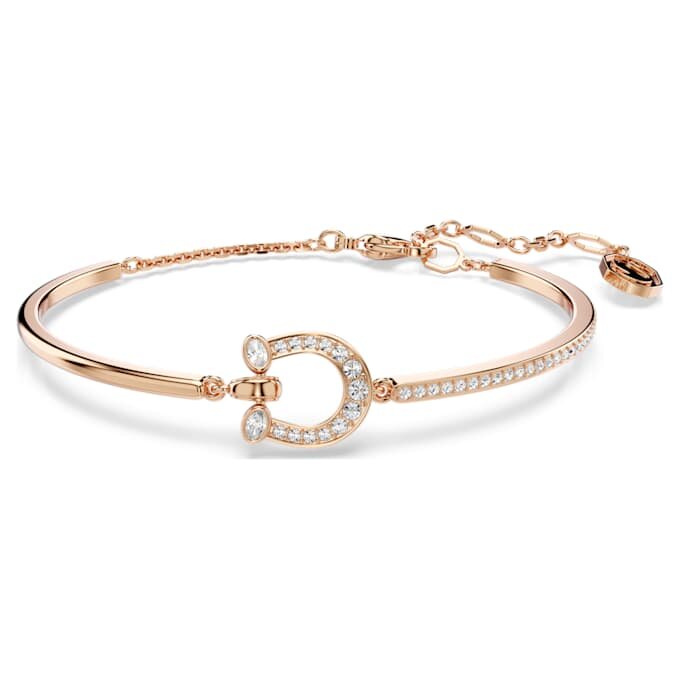 Symbolica-armband met pavé, hoefijzer, wit, roségoudkleurig verguld Symbolica-armband met pavé, hoefijzer, wit, roségoudkleurig verguld