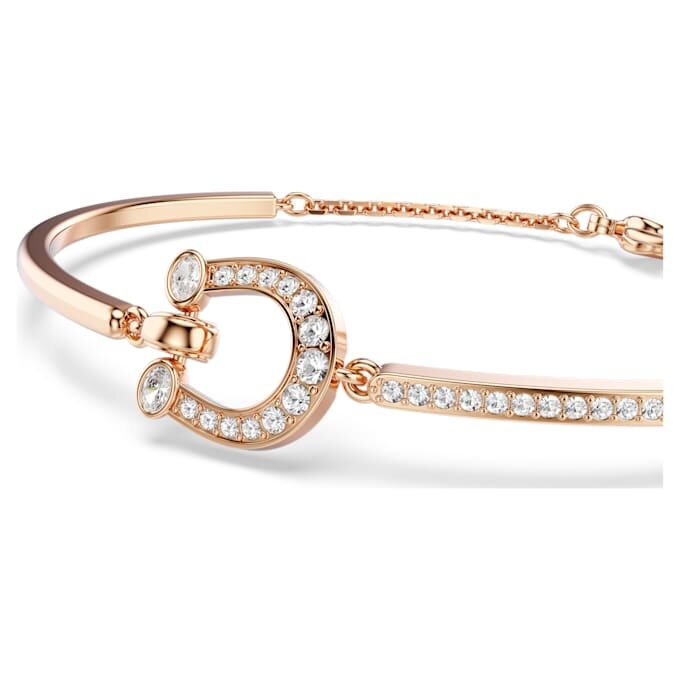 Symbolica-armband met pavé, hoefijzer, wit, roségoudkleurig verguld Symbolica-armband met pavé, hoefijzer, wit, roségoudkleurig verguld