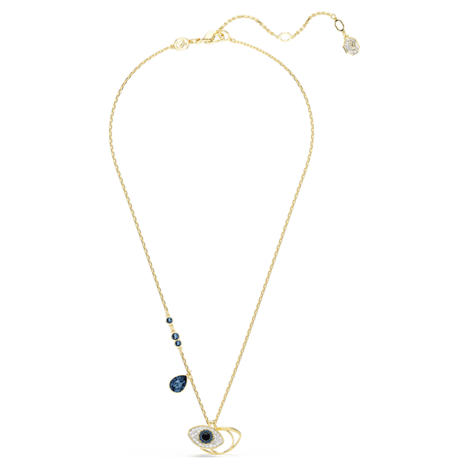 Symbolica-hanger ‘Evil Eye’, blauw, goudkleurig verguld Symbolica-hanger ‘Evil Eye’, blauw, goudkleurig verguld