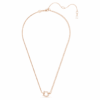 Symbolica-hanger met pavé, hoefijzer, wit, roségoudkleurig verguld Symbolica-hanger met pavé, hoefijzer, wit, roségoudkleurig verguld