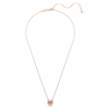 Symbolica-hanger, ronde slijpvorm, pavé, hoefijzer, rood, roségoudkleurig verguld Symbolica-hanger, ronde slijpvorm, pavé, hoefijzer, rood, roségoudkleurig verguld