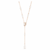 Symbolica Y-ketting met kristallen parels, pavé, hoefijzer, wit, roségoudkleurig verguld Symbolica Y-ketting met kristallen parels, pavé, hoefijzer, wit, roségoudkleurig verguld